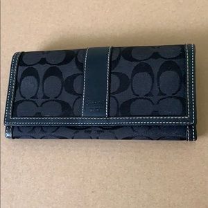 Coach black signature wallet